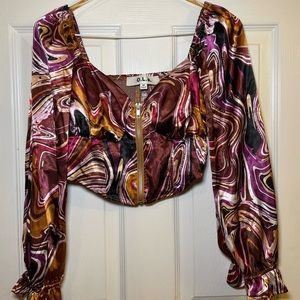 Swirl pattern corset top 🍥